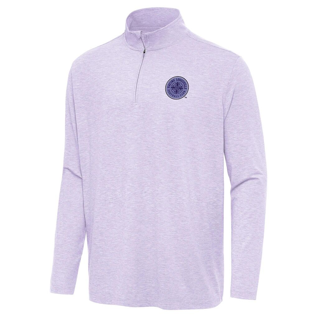 Racing Louisville FC Antigua Hunk Quarter-Zip Pullover Top  - Lavender