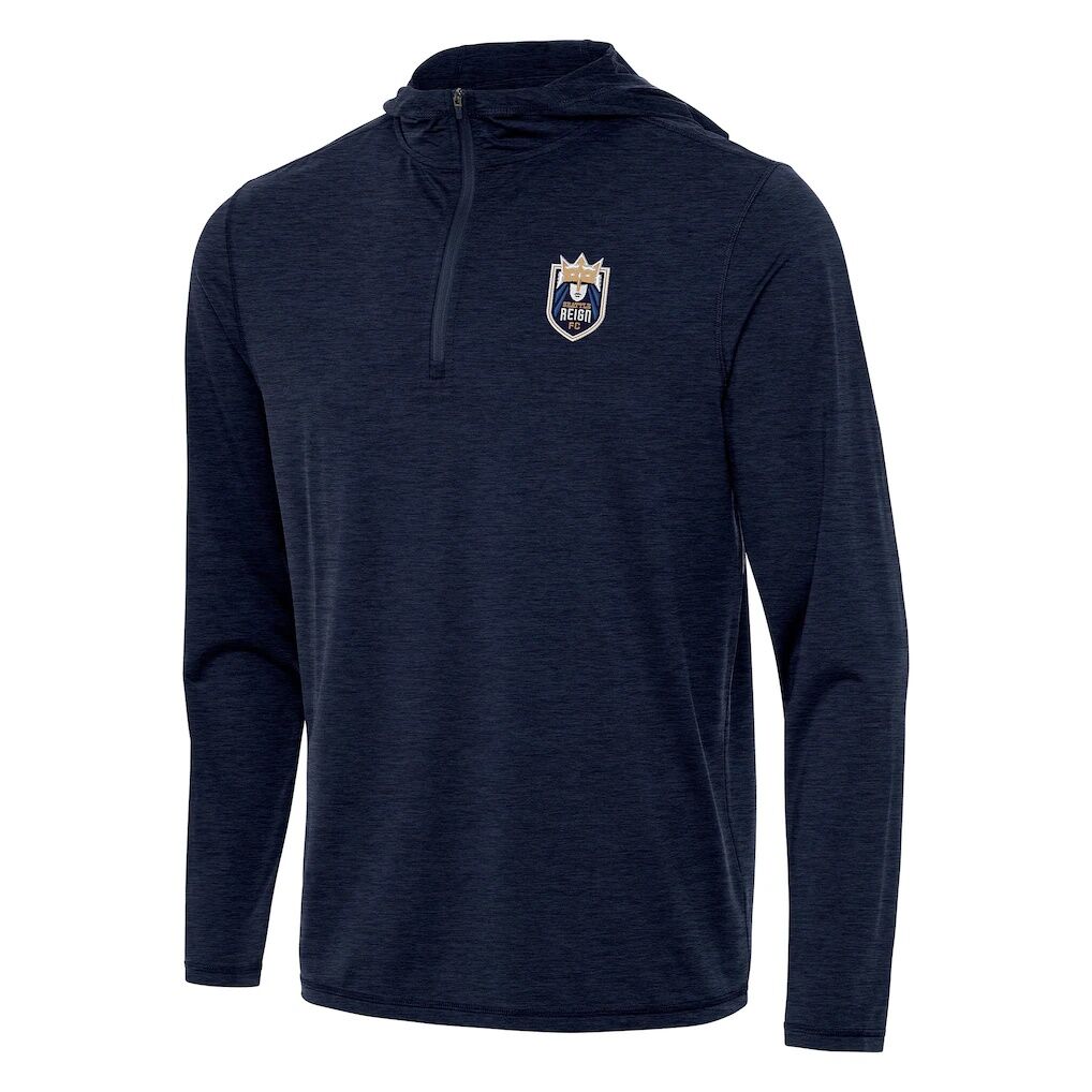 Seattle Reign FC Antigua Tidy Quarter-Zip Pullover Hoodie - Heather Navy