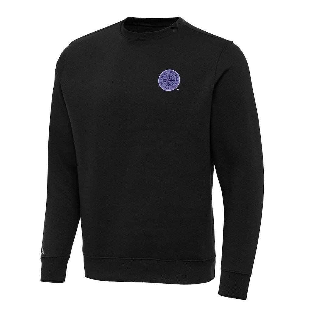 Racing Louisville FC Antigua Victory Crew Neck Pullover Sweatshirt