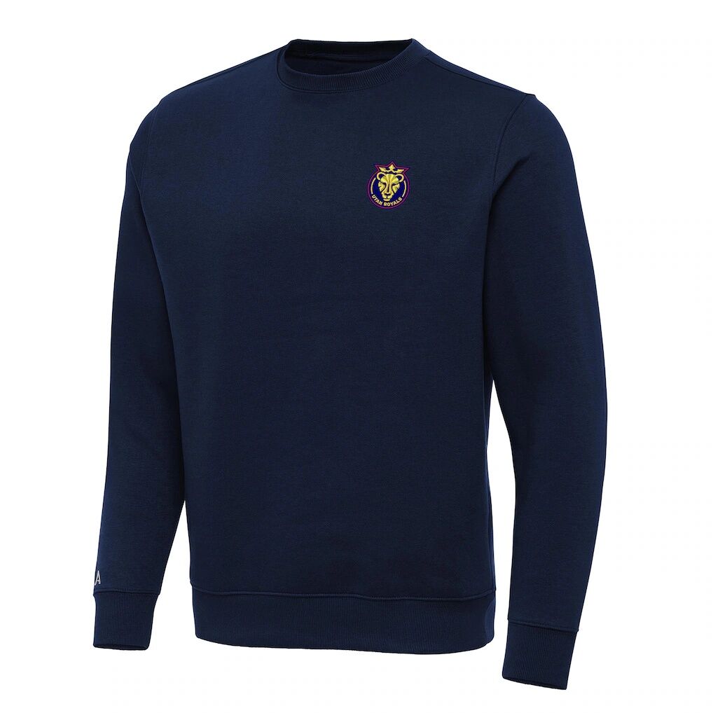 Utah Royals Antigua Victory Crew Neck Pullover Sweatshirt - Royal