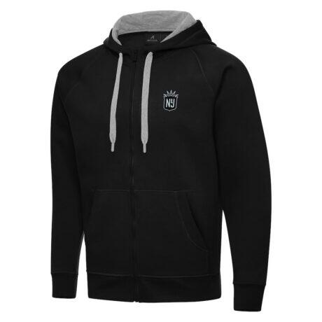 NJ/NY Gotham FC Antigua Victory Full-Zip Hoodie - Black - Front View