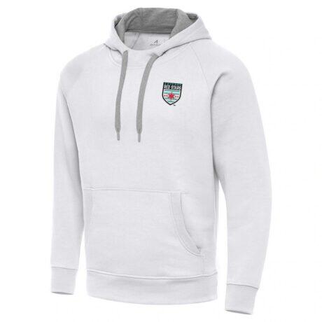 Chicago Red Stars Antigua Victory Pullover Hoodie - White - Front View
