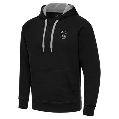 NJ/NY Gotham FC Antigua Victory Pullover Hoodie - Black - Front View