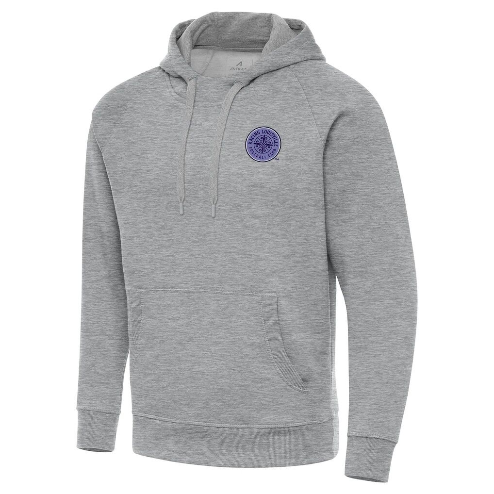 Racing Louisville FC Antigua Big & Tall Victory Pullover Hoodie - Heather Gray