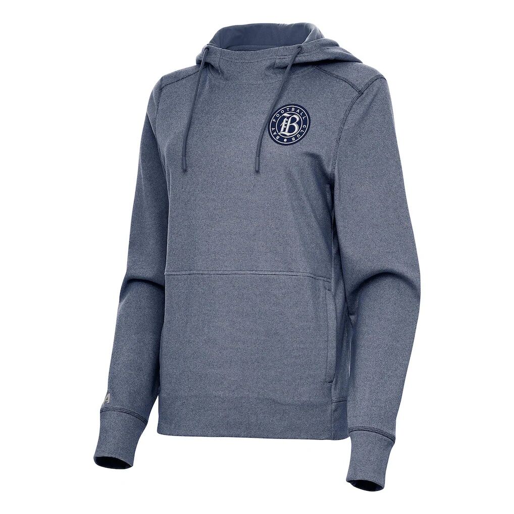 Bay FC Antigua Women's Justice Pullover Hoodie - Heather Navy