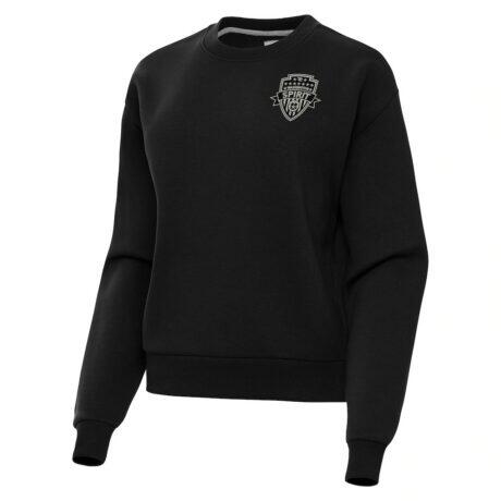 Washington Spirit Antigua Women's Victory Pullover Sweatshirt - Black - Front View