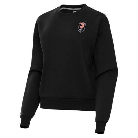 Angel City FC Antigua Women's Victory Pullover Sweatshirt - Black - Front View