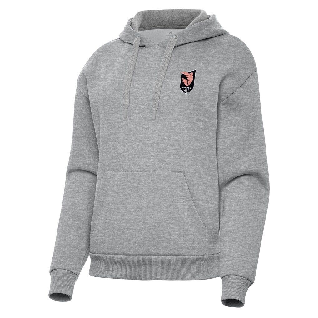 Angel City FC Antigua Women's Victory Pullover Hoodie - Heather Gray