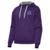 Racing Louisville FC Antigua Women's Victory Pullover Hoodie - Purple - Front View