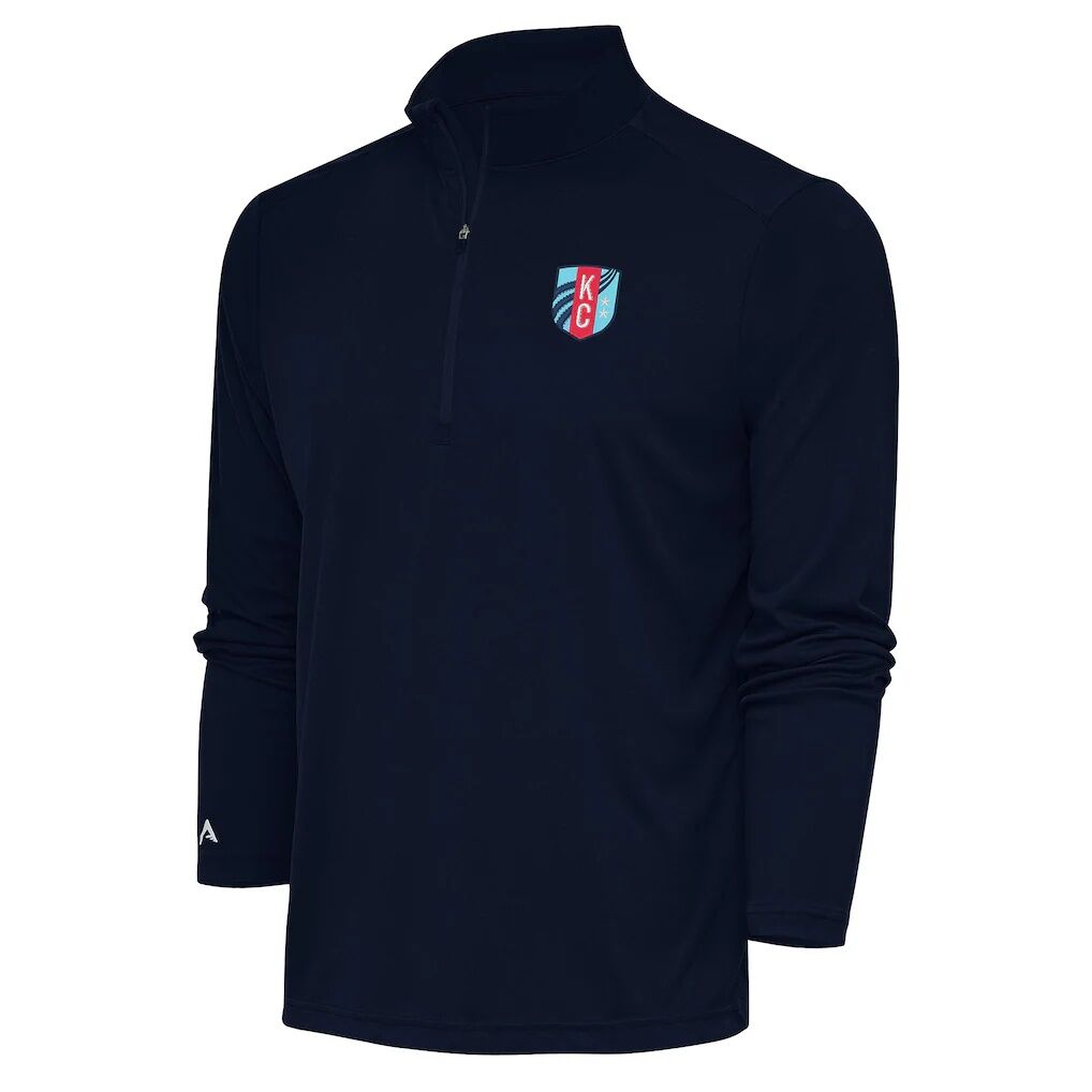 Kansas City Current Antigua Tribute Quarter-Zip Pullover Top