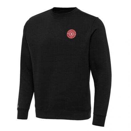Portland Thorns FC Antigua Victory Crew Neck Pullover Sweatshirt - Black - Front View
