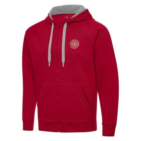 Portland Thorns FC Antigua Victory Full-Zip Hoodie - Red - Front View