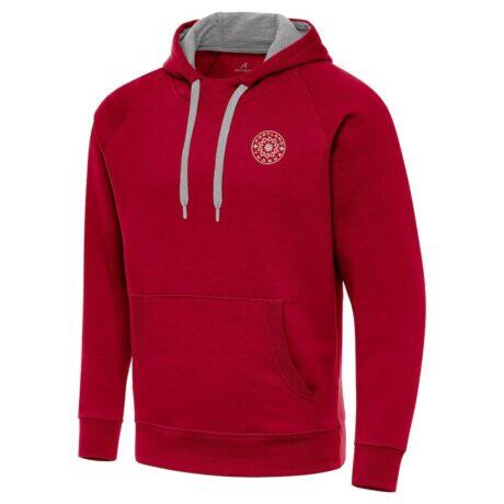 Portland Thorns FC Antigua Victory Raglan Pullover Hoodie - Red - Front View