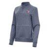 Kansas City Current Antigua Women's Crush Quarter-Zip Fleece Sweatshirt - - Front View