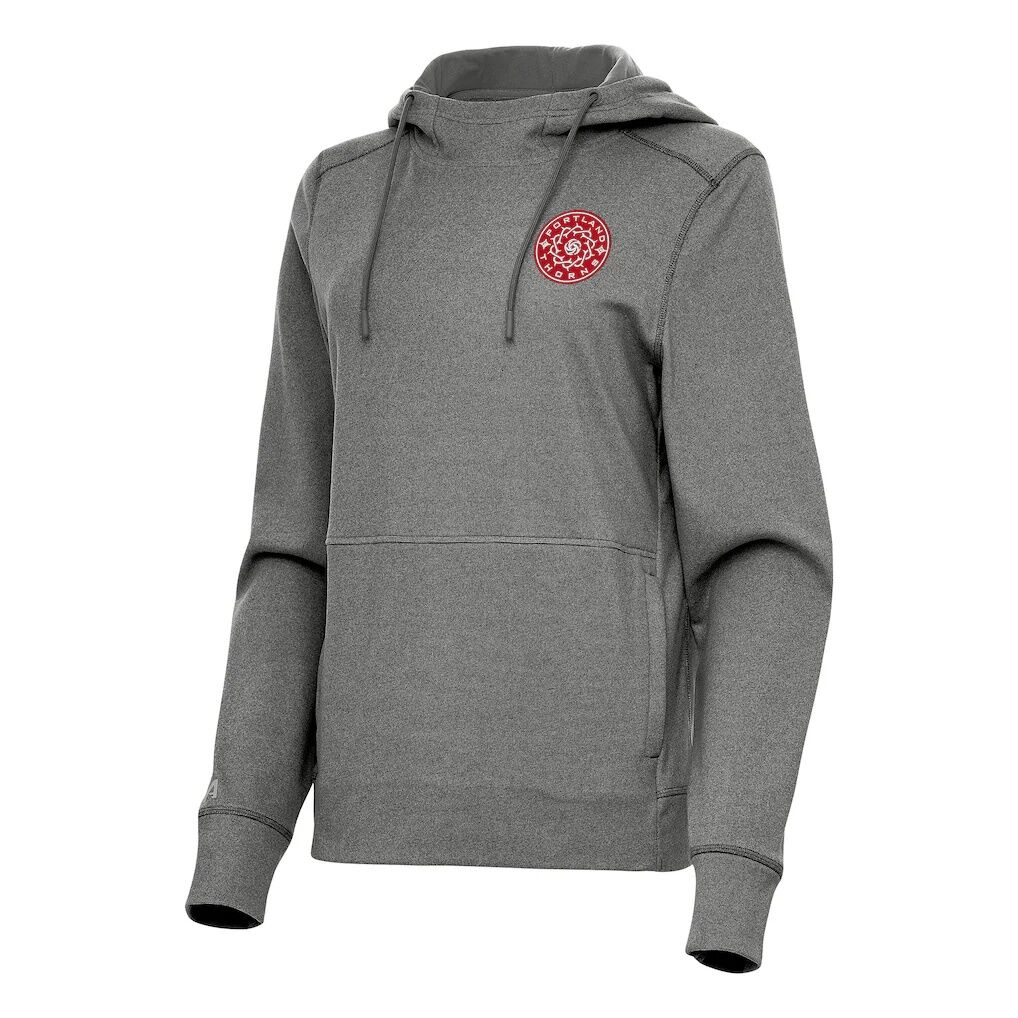 Portland Thorns FC Antigua Women's Justice Pullover Hoodie - Heather Black