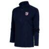 Kansas City Current Antigua Women's Tribute Half-Zip Pullover Top - Navy - Front View