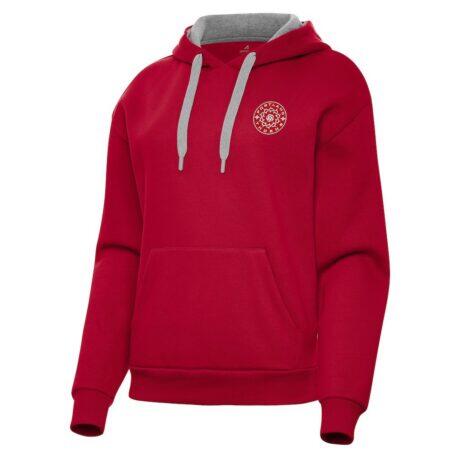 Portland Thorns FC Antigua Women's Victory Pullover Hoodie - Red - Front View