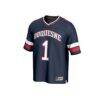#1 Duquesne Dukes GameDay Greats Unisex Lightweight Collegiate Football Fashion Jersey - Navy - Side View