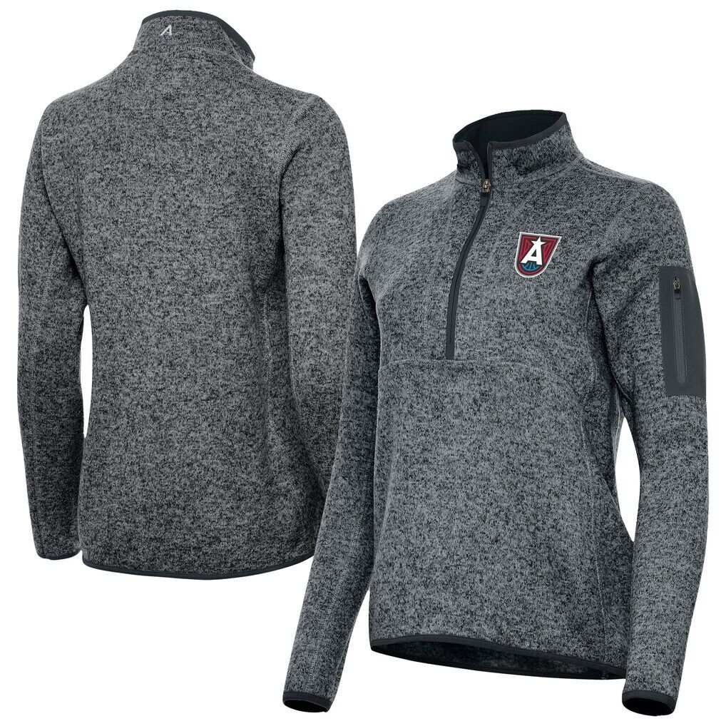 Atlanta Dream Antigua Women's Fortune Half-Zip Pullover Jacket - Heather Gray