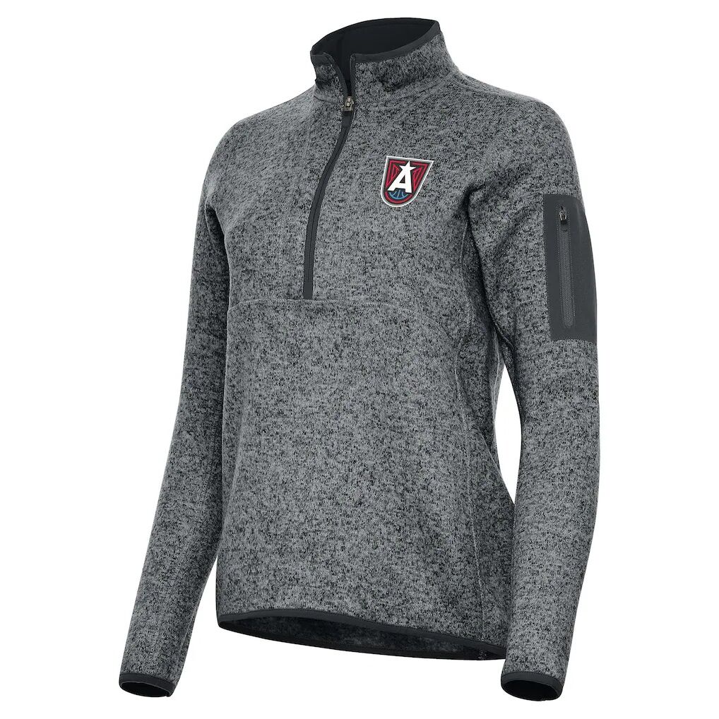 Atlanta Dream Antigua Women's Fortune Half-Zip Pullover Jacket - Heather Gray