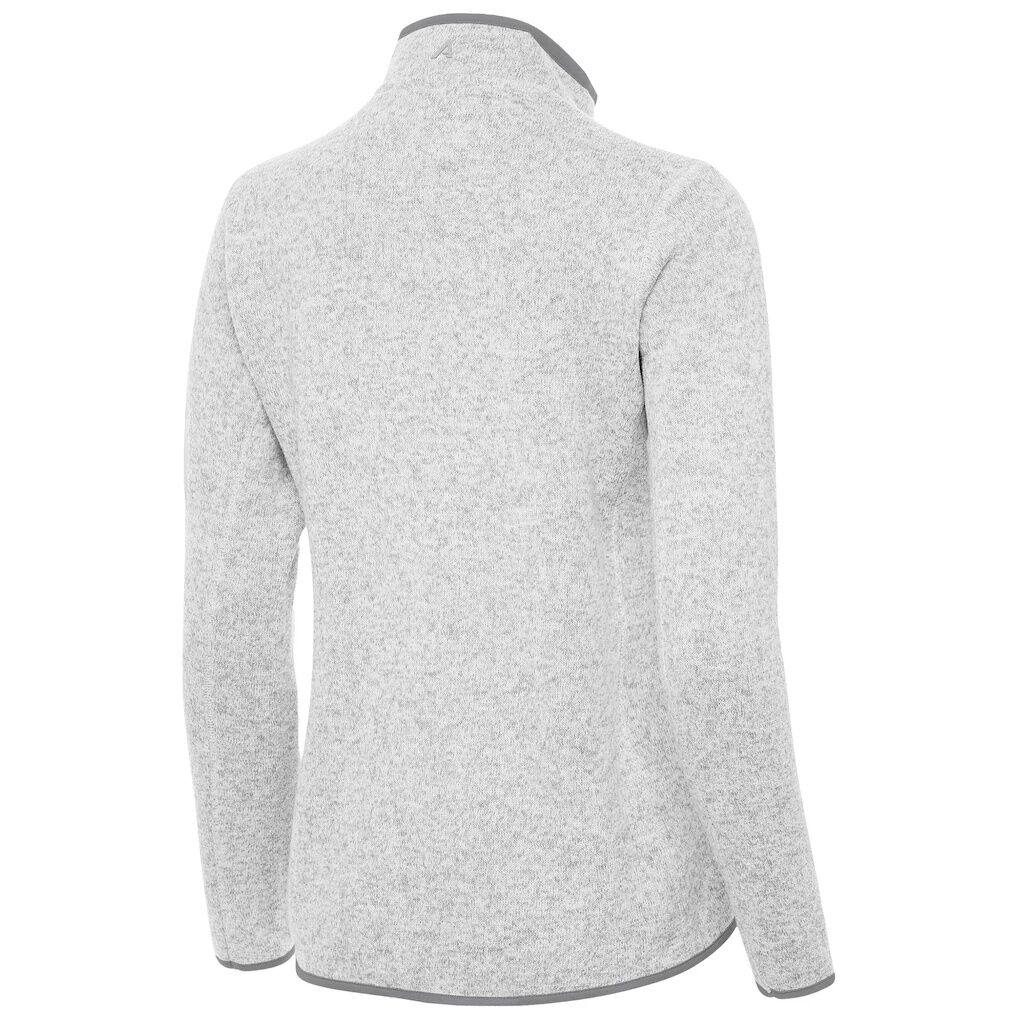 Connecticut Sun Antigua Women's Fortune Half-Zip Pullover Jacket - Heather Gray