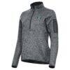 Dallas Wings Antigua Women's Fortune Half-Zip Pullover Jacket - Heather Gray - Side View