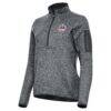 Los Angeles Sparks Antigua Women's Fortune Half-Zip Pullover Jacket - Heather Gray - Side View