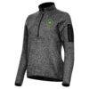 Seattle Storm Antigua Women's Fortune Half-Zip Pullover Jacket - Heather Black - Side View