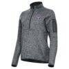 Washington Mystics Antigua Women's Fortune Half-Zip Pullover Jacket - Heather Gray - Side View