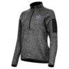 Washington Mystics Antigua Women's Fortune Half-Zip Pullover Jacket - Heather Black - Side View