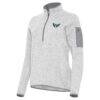 Dallas Wings Antigua Women's Fortune Half-Zip Pullover Jacket - - Side View