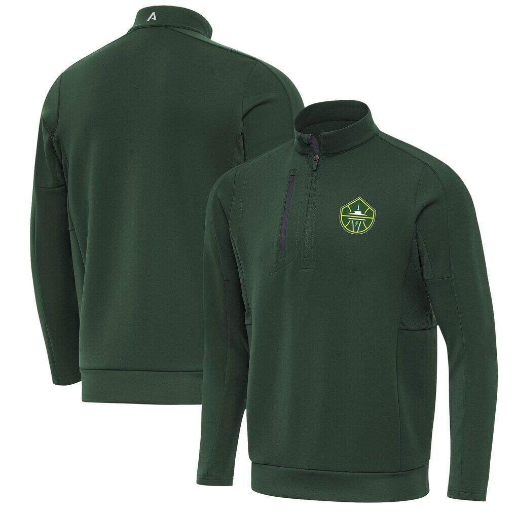 Seattle Storm Antigua Generation Quarter-Zip Pullover Top - Hunter Green