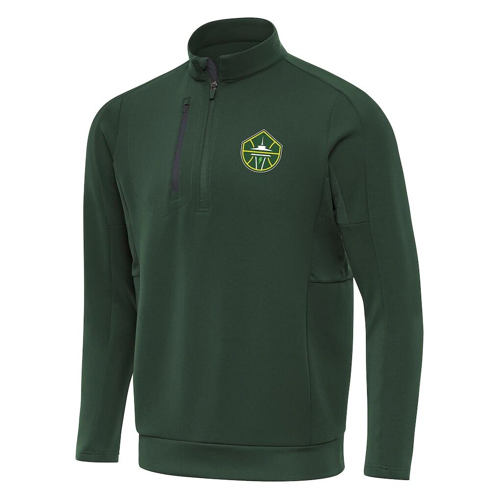 Seattle Storm Antigua Generation Quarter-Zip Pullover Top - Hunter Green