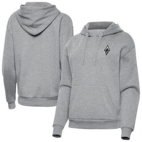 Las Vegas Aces Antigua Women's Victory Pullover Hoodie - Heather Gray - Front View