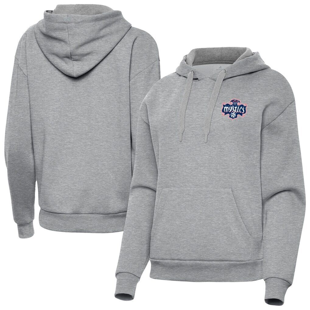 Washington Mystics Antigua Women's Victory Pullover Hoodie - Heather Gray