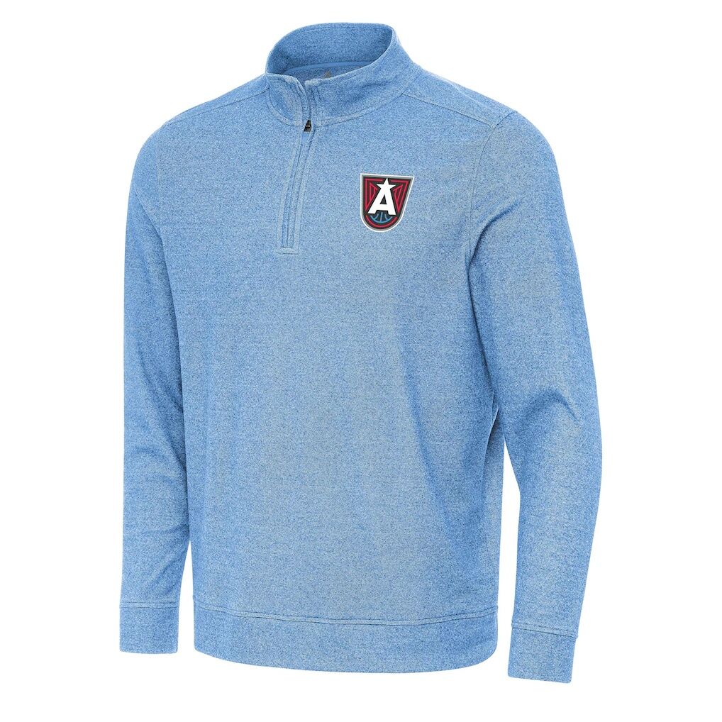 Atlanta Dream Antigua Subtle Quarter-Zip Top - Heather Light Blue