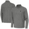 Las Vegas Aces Antigua Subtle Quarter-Zip Top - Heather Black - Front View