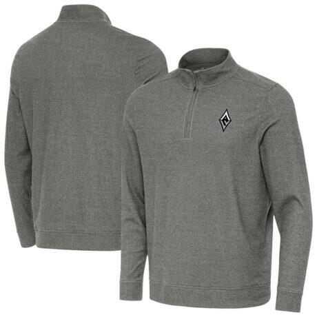 Las Vegas Aces Antigua Subtle Quarter-Zip Top - Heather Black