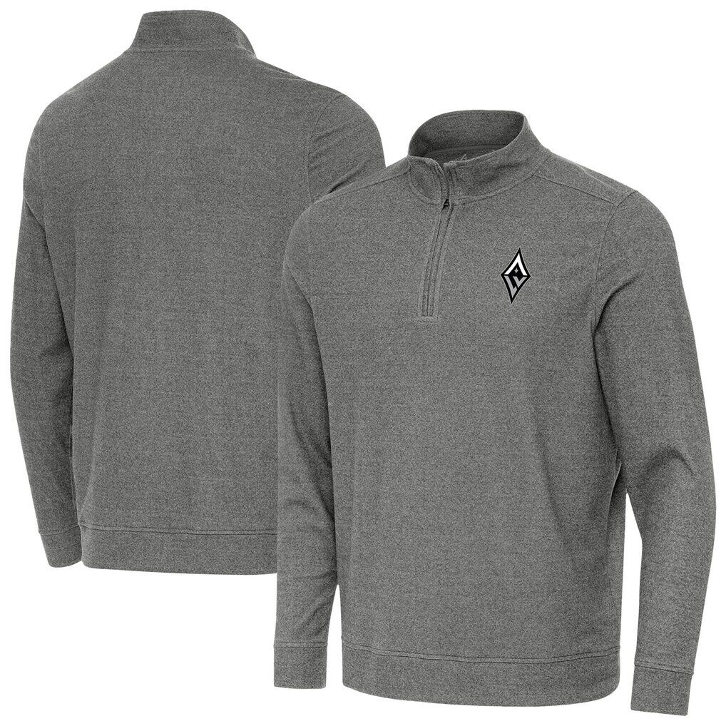 Las Vegas Aces Antigua Subtle Quarter-Zip Top - Heather Black