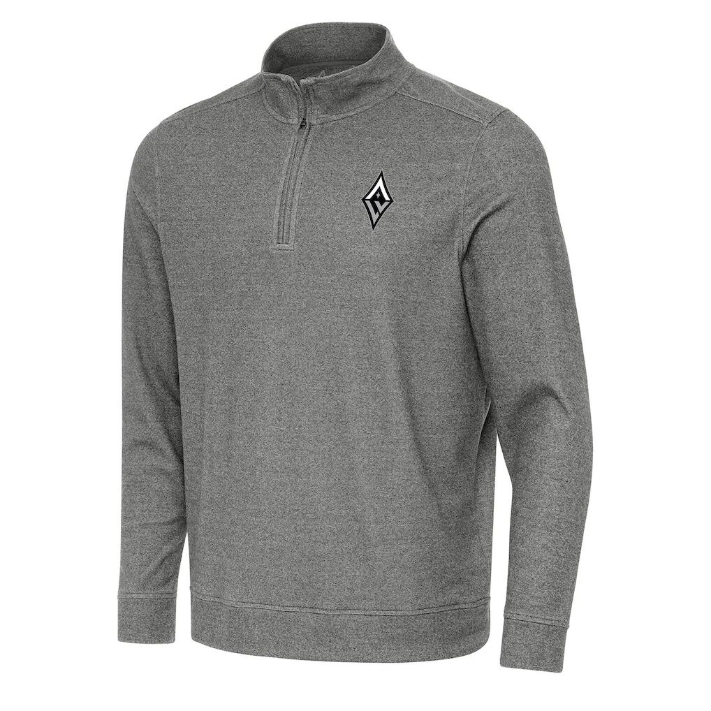 Las Vegas Aces Antigua Subtle Quarter-Zip Top - Heather Black