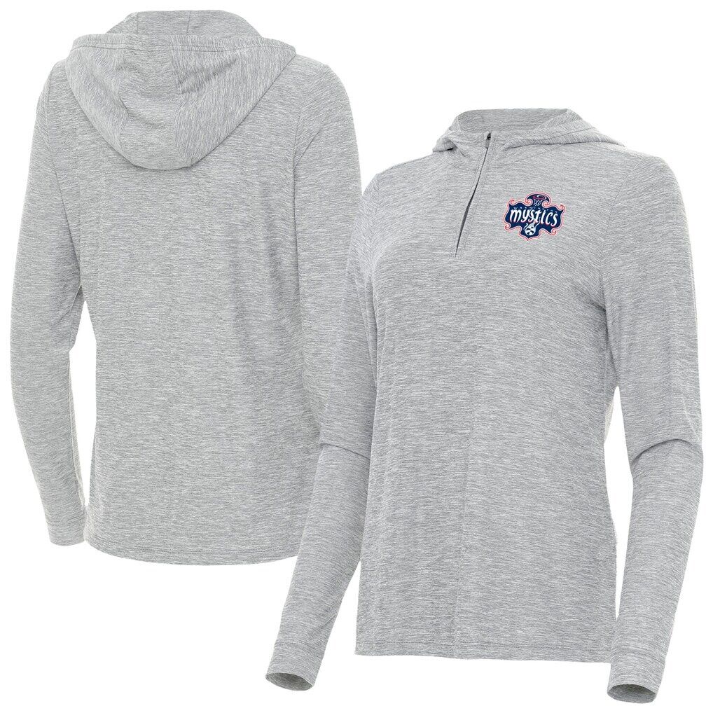 Washington Mystics Antigua Women's Daybreak Quarter-Zip Hoodie - Heather Gray
