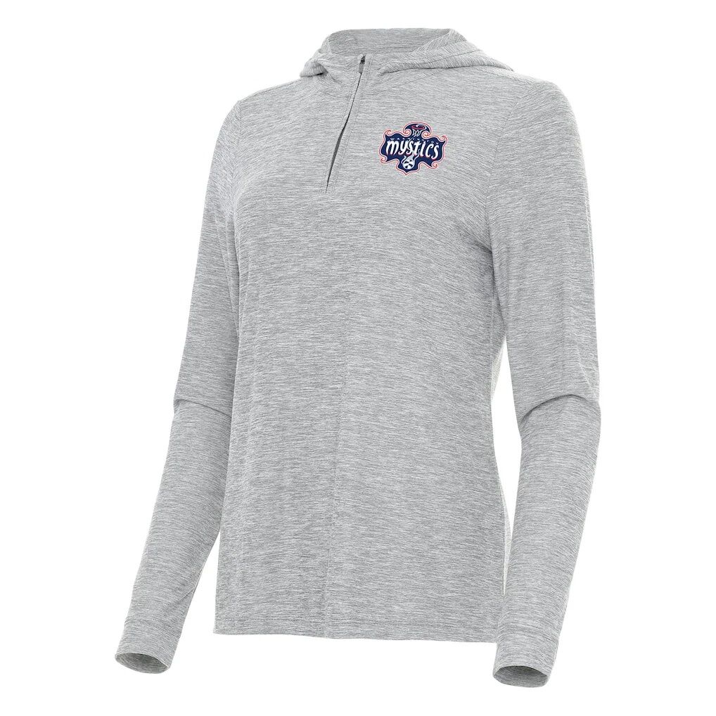 Washington Mystics Antigua Women's Daybreak Quarter-Zip Hoodie - Heather Gray