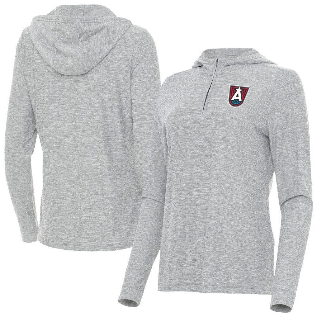 Atlanta Dream Antigua Women's Daybreak Quarter-Zip Hoodie - Heather Gray