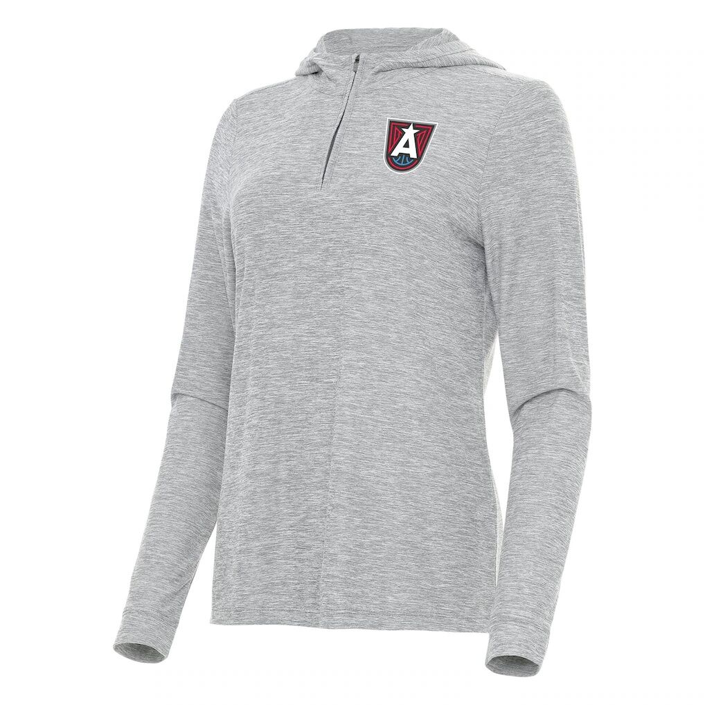 Atlanta Dream Antigua Women's Daybreak Quarter-Zip Hoodie - Heather Gray
