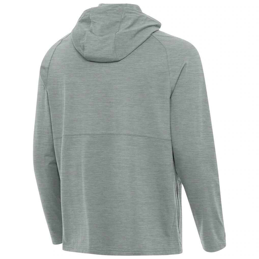 Washington Mystics Antigua Spikes Raglan Quarter-Zip Hoodie - Heather Gray