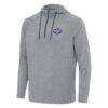 Washington Mystics Antigua Spikes Raglan Quarter-Zip Hoodie - Heather Gray - Side View