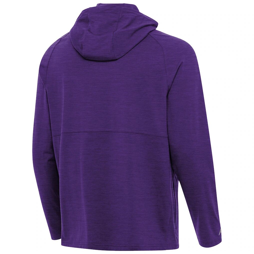 Los Angeles Sparks Antigua Spikes Raglan Quarter-Zip Hoodie - Heather Purple