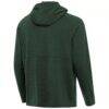 Seattle Storm Antigua Spikes Raglan Quarter-Zip Hoodie - Heather Green - Detail View