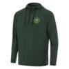 Seattle Storm Antigua Spikes Raglan Quarter-Zip Hoodie - Heather Green - Side View
