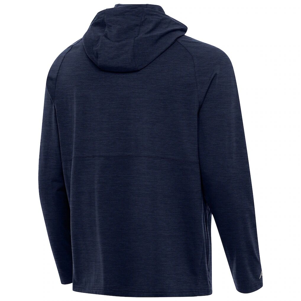 Dallas Wings Antigua Spikes Raglan Quarter-Zip Hoodie - Heather Navy